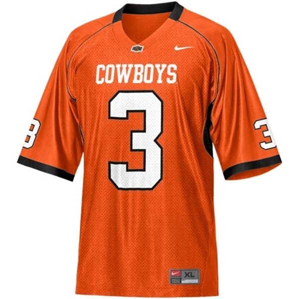 Oklahoma State Cowboys Brandon Weeden #3 Orange Men Stitch Jersey Nike-Pro Kit Vault | Brand New 26/27 Sports Jerseys