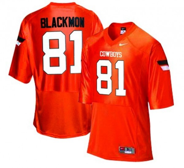 Oklahoma State Cowboys Justin Blackmon #81 Orange Men Stitch Jersey Nike-Pro Kit Vault | Brand New 26/27 Sports Jerseys