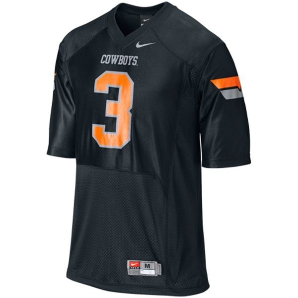 Oklahoma State Cowboys Brandon Weeden #3 Black Youth(Kids) Jersey Nike-Pro Kit Vault | Brand New 26/27 Sports Jerseys