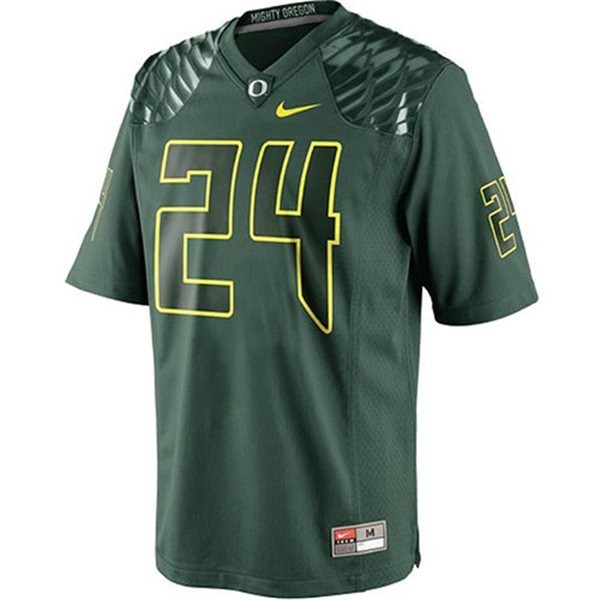 Oregon Ducks Kenjon Barner #24 Green Youth(Kids) Jersey Nike-Pro Kit Vault | Brand New 26/27 Sports Jerseys