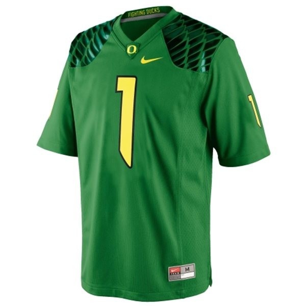 Oregon Ducks Josh Huff #1 Apple Green Youth(Kids) Jersey Nike-Pro Kit Vault | Brand New 26/27 Sports Jerseys