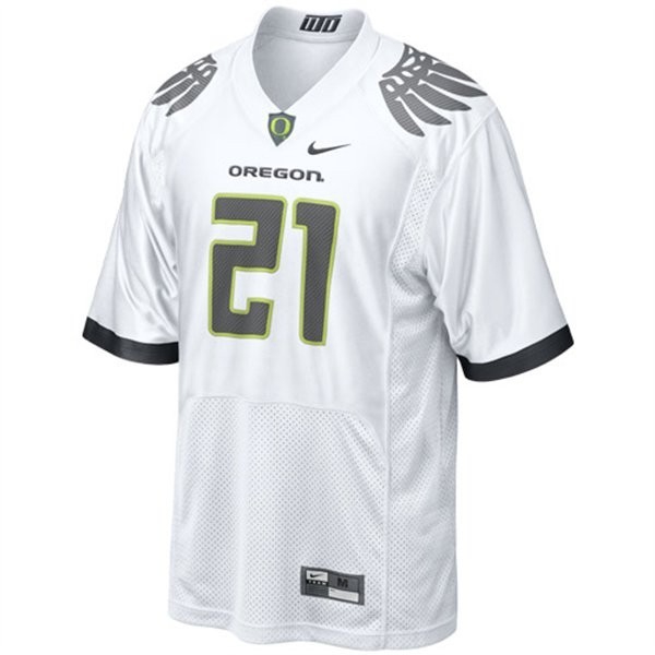 Men Oregon Ducks #21 LaMichael James White Nike Stitch Jersey-Pro Kit Vault | Brand New 26/27 Sports Jerseys