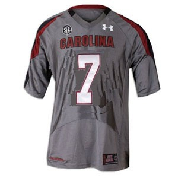 South Carolina Gamecocks Jadeveon Clowney #7 Gray Men Stitch Jersey Under Armour-Pro Kit Vault | Brand New 26/27 Sports Jerseys