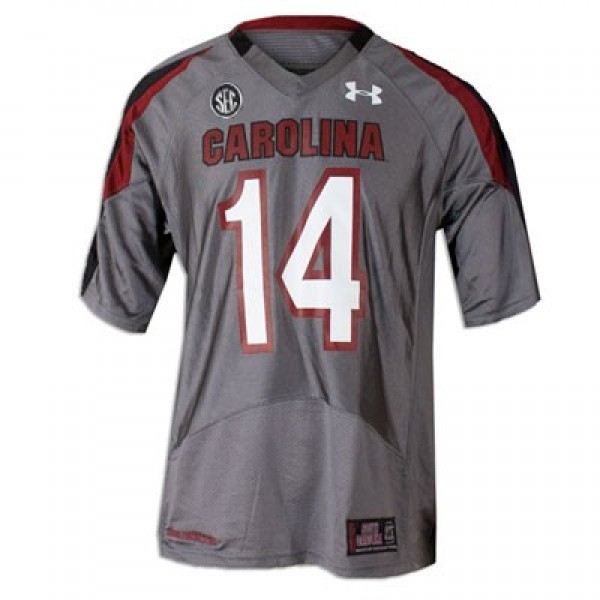 South Carolina Gamecocks Connor Shaw #14 Gray Men Stitch Jersey Under Armour-Pro Kit Vault | Brand New 26/27 Sports Jerseys