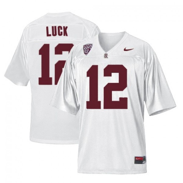 Men Stanford Cardinal #12 Andrew Luck White Nike Stitch Jersey-Pro Kit Vault | Brand New 26/27 Sports Jerseys