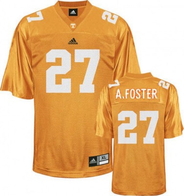 Tennessee Volunteers Arian Foster #27 Orange Men Stitch Jersey Adidas-Pro Kit Vault | Brand New 26/27 Sports Jerseys