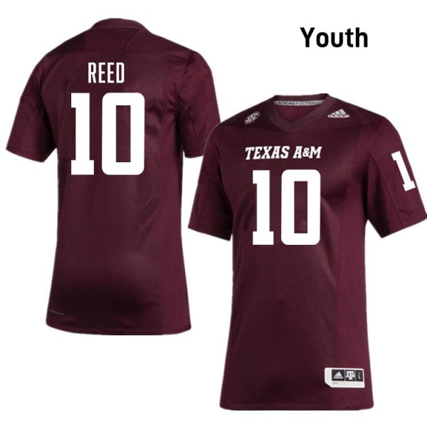 Youth Texas A&M Aggies #10 Marcel Reed Maroon Stitch Jerseys-Pro Kit Vault | Brand New 26/27 Sports Jerseys