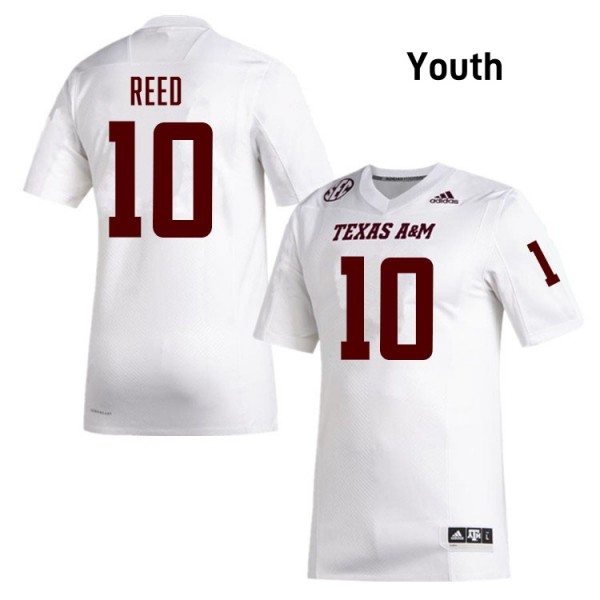 Youth Texas A&M Aggies #10 Marcel Reed White Stitch Jerseys-Pro Kit Vault | Brand New 26/27 Sports Jerseys