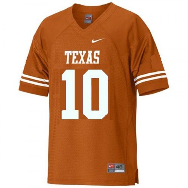 Texas Longhorns Vince Young #10 Orange Men Stitch Jersey Nike-Pro Kit Vault | Brand New 26/27 Sports Jerseys