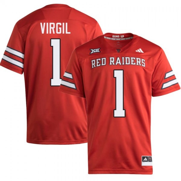 Texas Tech Red Raiders #1 Reggie Virgil Men Stitch Jerseys - Red-Pro Kit Vault | Brand New 26/27 Sports Jerseys