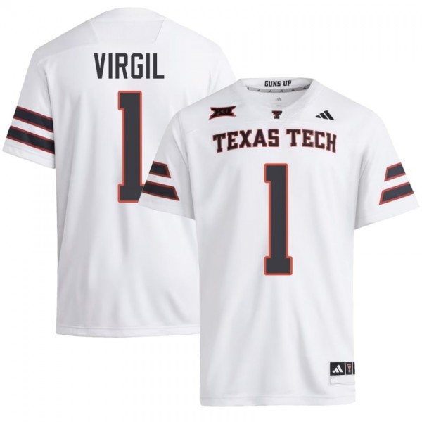 Texas Tech Red Raiders #1 Reggie Virgil Men Stitch Jersey - White-Pro Kit Vault | Brand New 26/27 Sports Jerseys