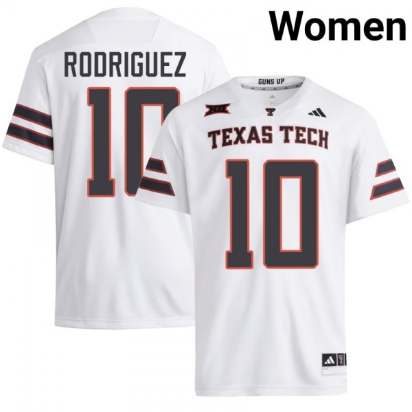 Texas Tech Red Raiders #10 Jacob Rodriguez Women Stitch Jerseys - White-Pro Kit Vault | Brand New 26/27 Sports Jerseys