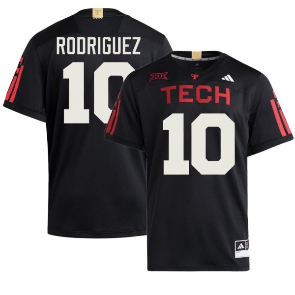 Texas Tech Red Raiders #10 Jacob Rodriguez Men Stitch Jersey - Black-Pro Kit Vault | Brand New 26/27 Sports Jerseys