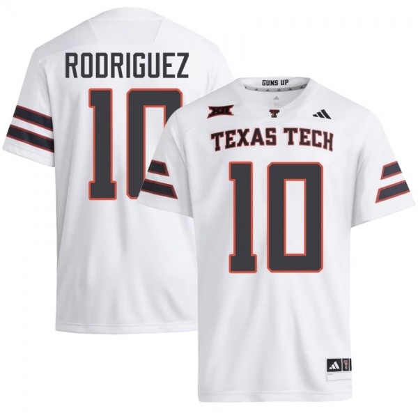 Texas Tech Red Raiders #10 Jacob Rodriguez Men Stitch Jersey - White-Pro Kit Vault | Brand New 26/27 Sports Jerseys