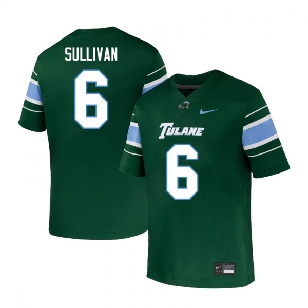Tulane Green Wave #6 Brendan Sullivan Men Stitch Jersey - Green-Pro Kit Vault | Brand New 26/27 Sports Jerseys