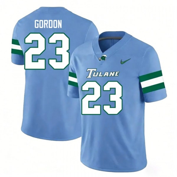 Tulane Green Wave #23 Javin Gordon Men Stitch Jerseys - Blue-Pro Kit Vault | Brand New 26/27 Sports Jerseys
