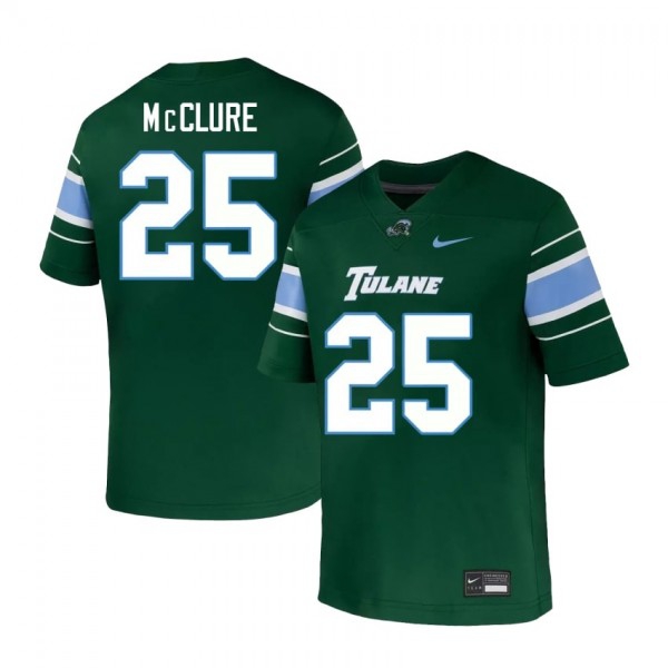 Tulane Green Wave #25 Jamauri McClure Men Stitch Jersey - Green-Pro Kit Vault | Brand New 26/27 Sports Jerseys