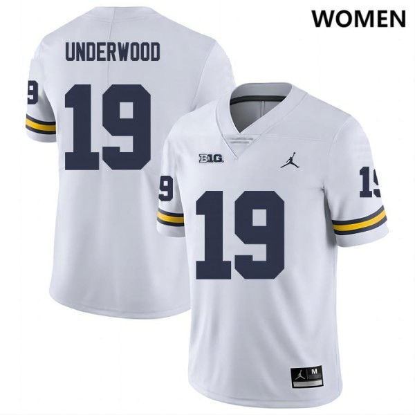 Women Michigan Wolverines #19 Bryce Underwood White Stitch Jerseys-Pro Kit Vault | Brand New 26/27 Sports Jerseys