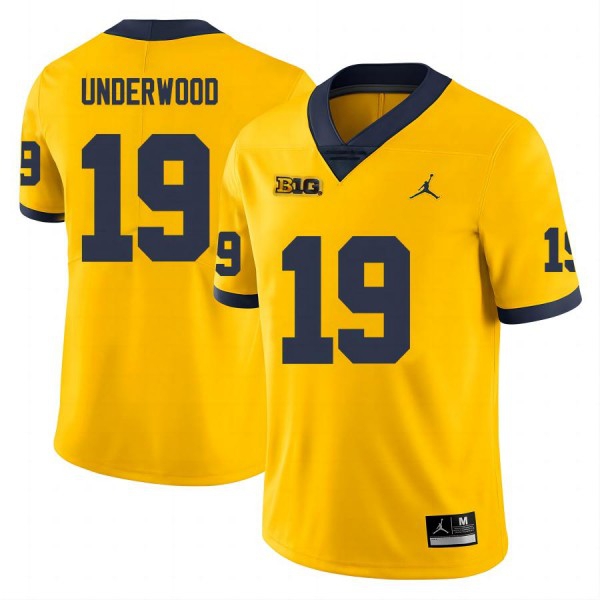 Men Michigan Wolverines #19 Bryce Underwood Yellow Stitch Jerseys-Pro Kit Vault | Brand New 26/27 Sports Jerseys
