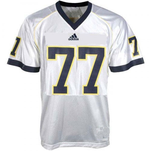 Youth(Kids) Michigan Wolverines #77 Taylor Lewan White Adidas Jersey-Pro Kit Vault | Brand New 26/27 Sports Jerseys
