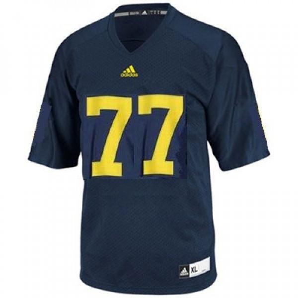 Michigan Wolverines Taylor Lewan #77 Blue Youth(Kids) Jersey Adidas-Pro Kit Vault | Brand New 26/27 Sports Jerseys