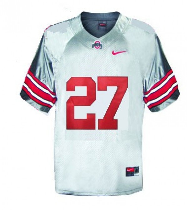 Ohio State Buckeyes Eddie George #27 Gray Men Stitch Jersey Nike