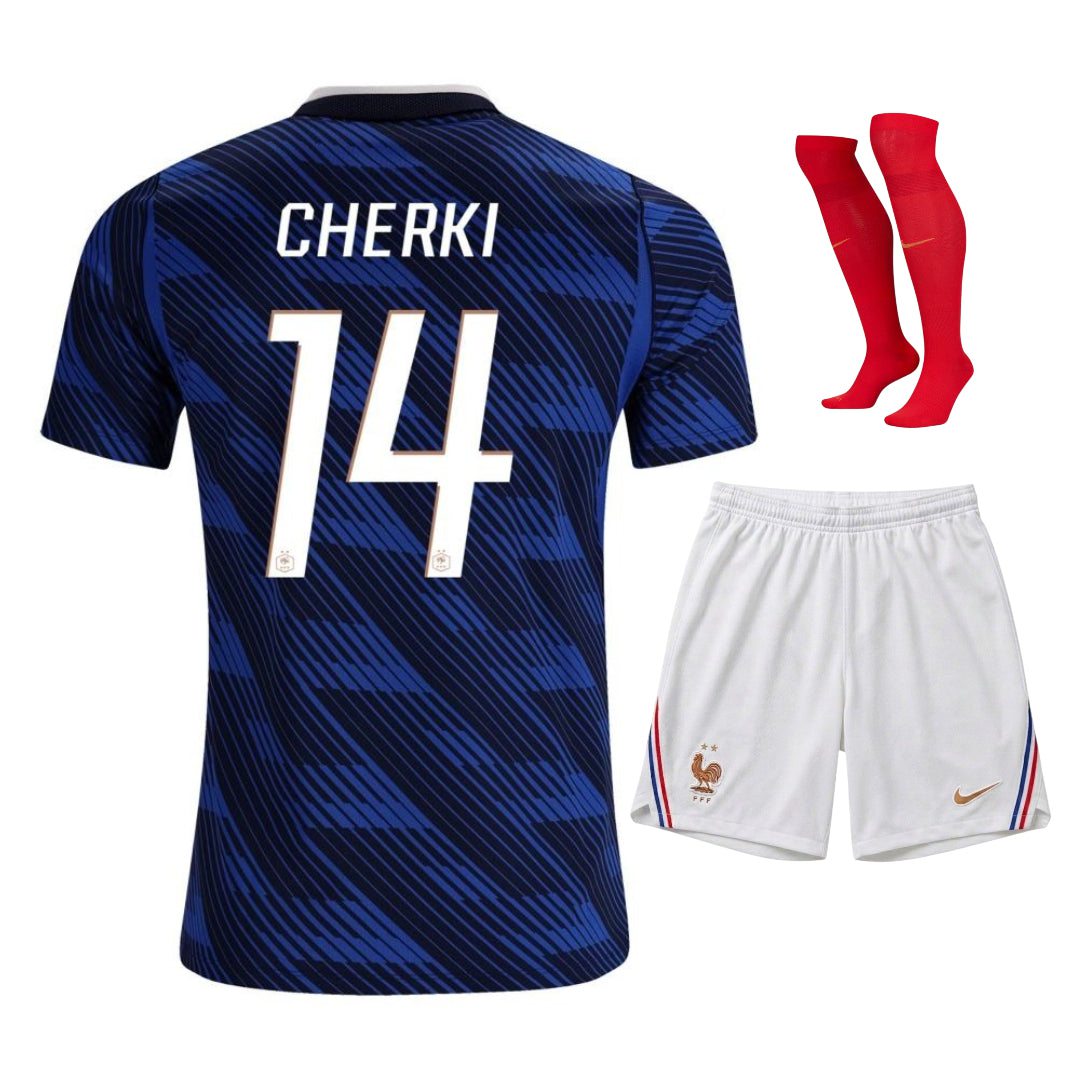 New France Cherki Home Kids' World Cup 2026 Kit-Pro Kit Vault | Brand New 26/27 Sports Jerseys