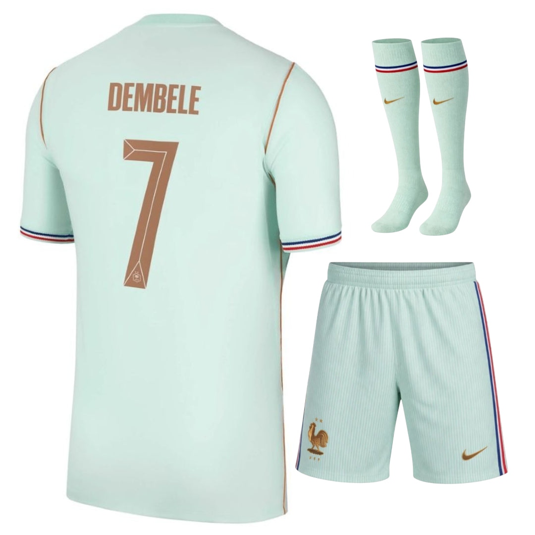 New Kids France Dembele Away Green World Cup 2026 Kit-Pro Kit Vault | Brand New 26/27 Sports Jerseys