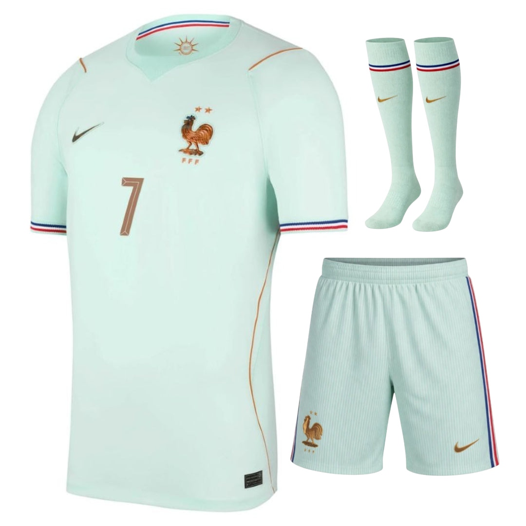 New Kids France Dembele Away Green World Cup 2026 Kit-Pro Kit Vault | Brand New 26/27 Sports Jerseys