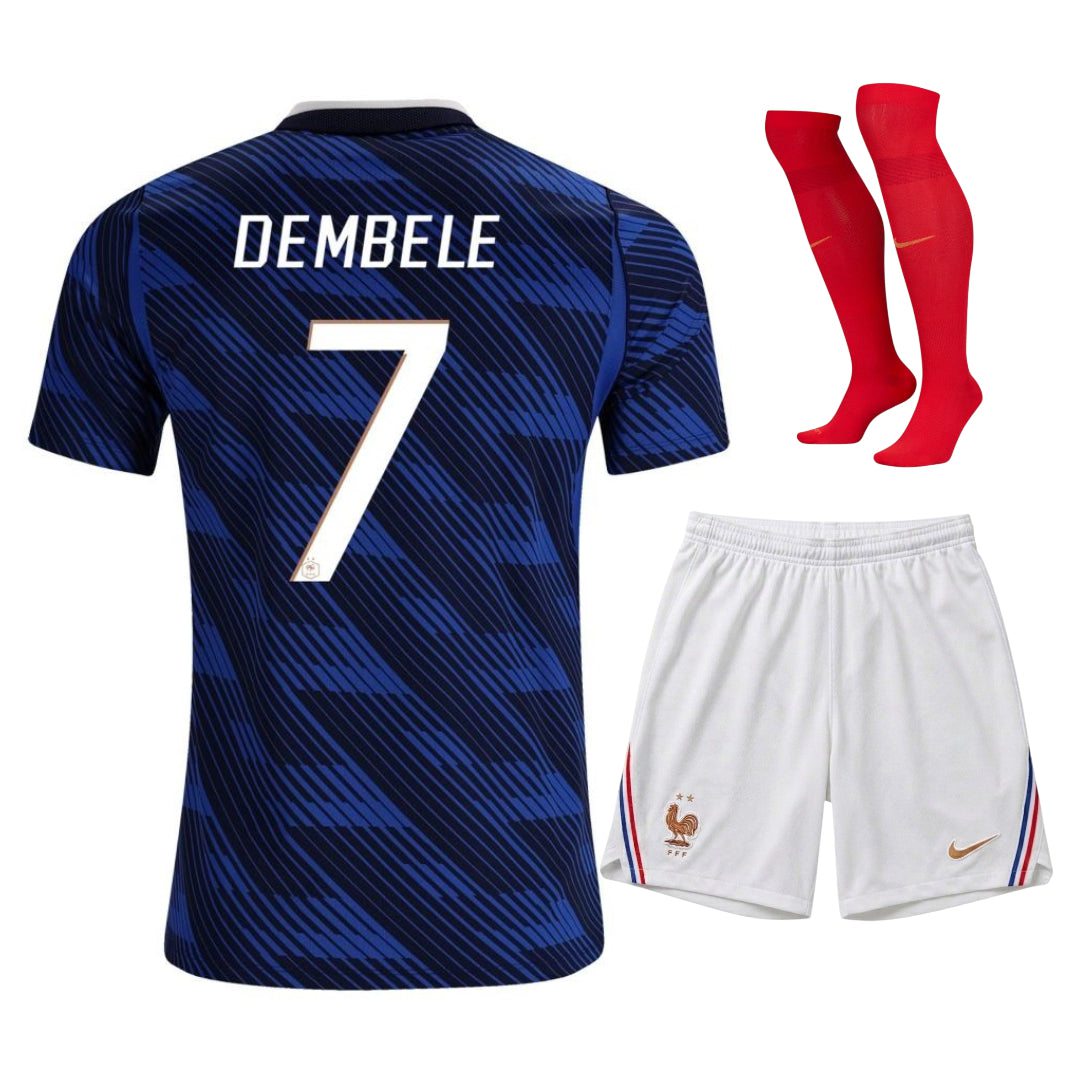 New Kids France Dembele Home Kit World Cup 2026-Pro Kit Vault | Brand New 26/27 Sports Jerseys