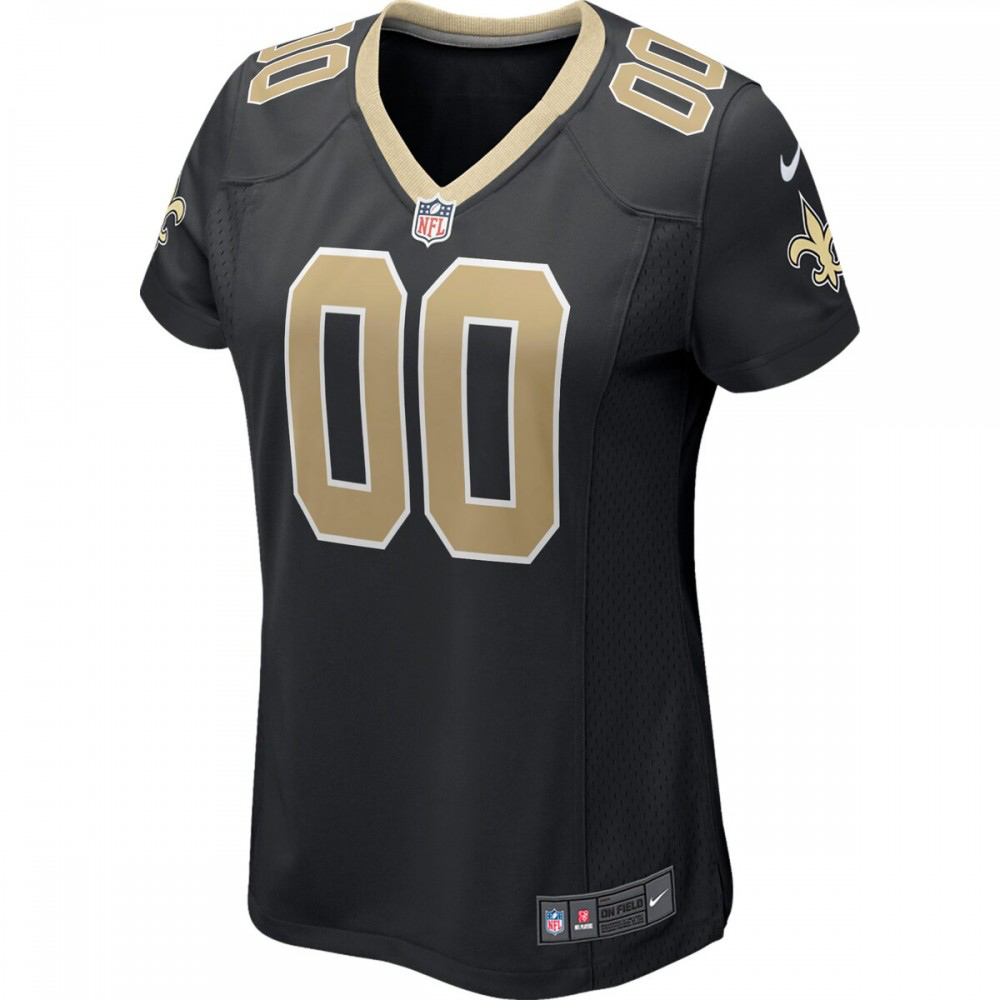 New Orleans Saints Women's Custom Game Jersey - Black-Pro Kit Vault | Brand New 26/27 Sports Jerseys