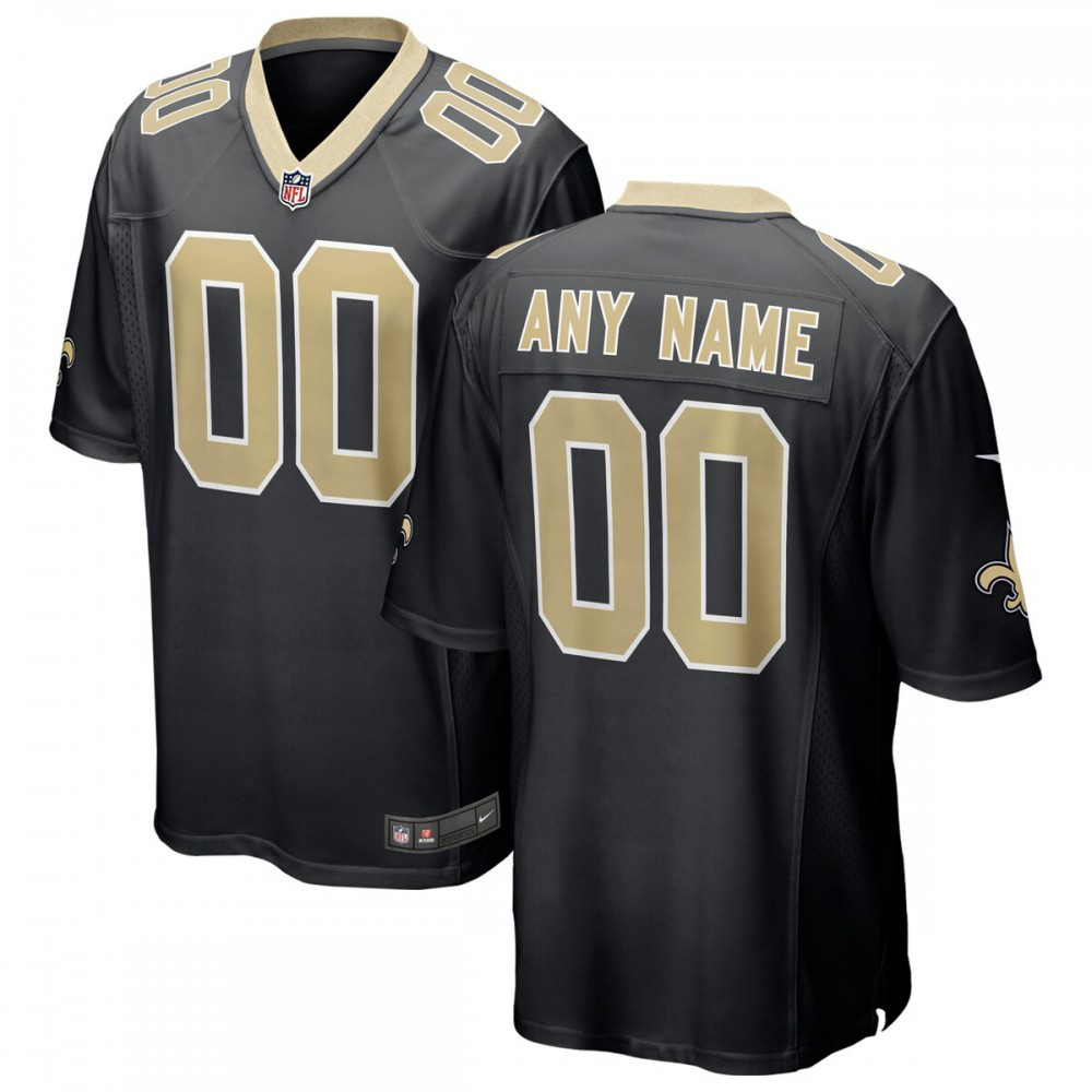 New Orleans Saints Custom Game Jersey - Black-Pro Kit Vault | Brand New 26/27 Sports Jerseys