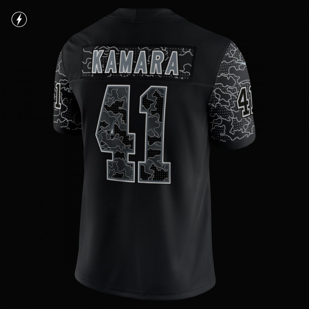 Alvin Kamara New Orleans Saints RFLCTV Limited Jersey - Black-Pro Kit Vault | Brand New 26/27 Sports Jerseys