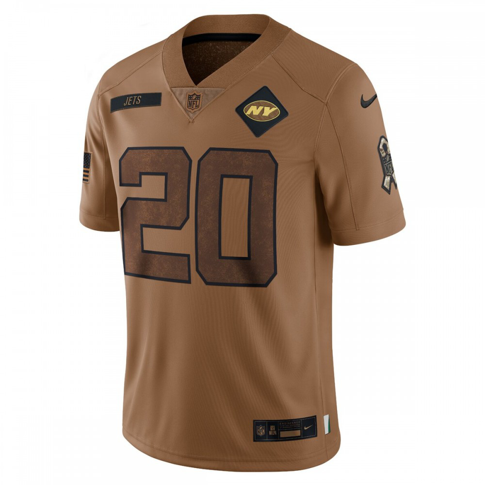 Breece Hall New York Jets 2023 Salute To Service Limited Jersey - Brown-Pro Kit Vault | Brand New 26/27 Sports Jerseys