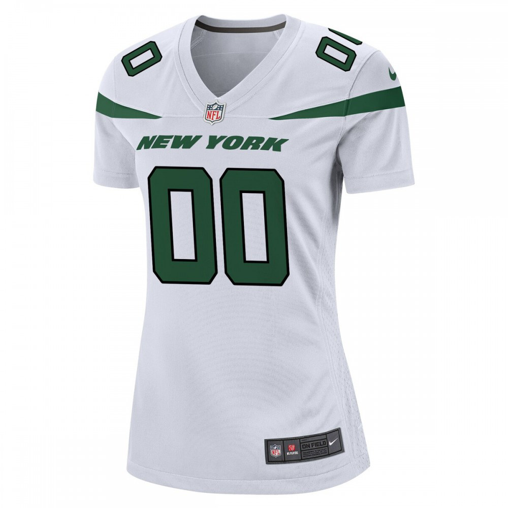 New York Jets Women's Custom Game Jersey - White-Pro Kit Vault | Brand New 26/27 Sports Jerseys