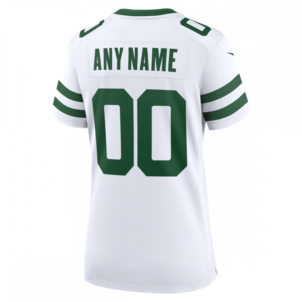 New York Jets Women's Custom Game Jersey - Legacy White-Pro Kit Vault | Brand New 26/27 Sports Jerseys