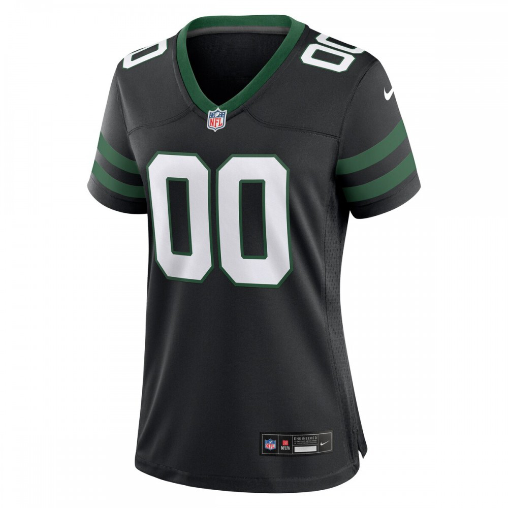 New York Jets Women's Alternate Custom Game Jersey - Legacy Black-Pro Kit Vault | Brand New 26/27 Sports Jerseys