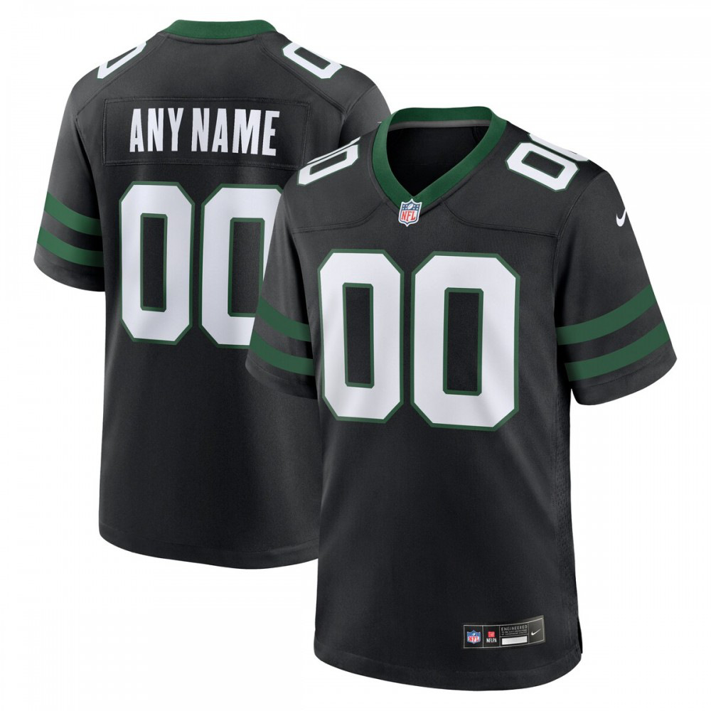 New York Jets Alternate Custom Game Jersey - Legacy Black-Pro Kit Vault | Brand New 26/27 Sports Jerseys