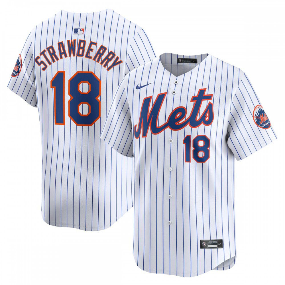 Darryl Strawberry New York Mets Home Limited Player Jersey - White-Pro Kit Vault | Brand New 26/27 Sports Jerseys