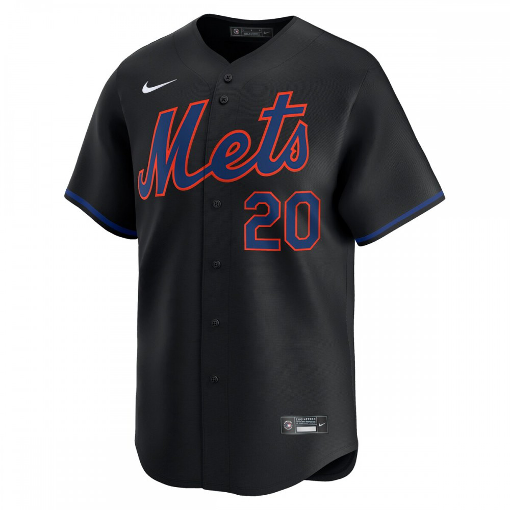 Pete Alonso New York Mets Alternate Limited Player Jersey聽鈥?Black-Pro Kit Vault | Brand New 26/27 Sports Jerseys