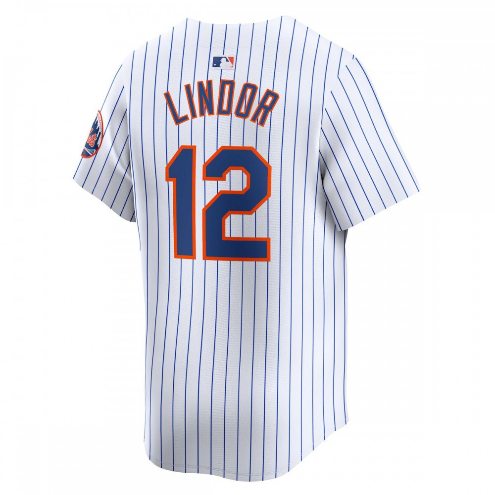Francisco Lindor New York Mets Home Limited Player Jersey - White-Pro Kit Vault | Brand New 26/27 Sports Jerseys