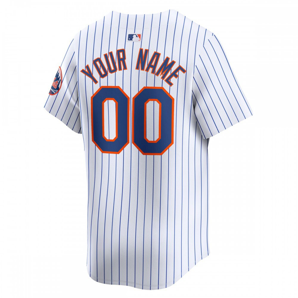 New York Mets Home Limited Custom Jersey - White-Pro Kit Vault | Brand New 26/27 Sports Jerseys