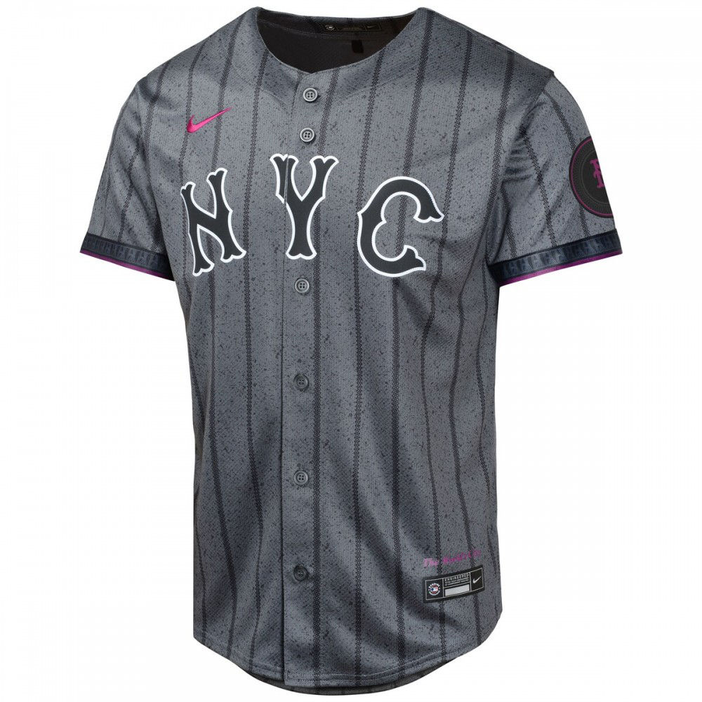 Pete Alonso New York Mets Youth 2024 City Connect Limited Player Jersey - Graphite-Pro Kit Vault | Brand New 26/27 Sports Jerseys