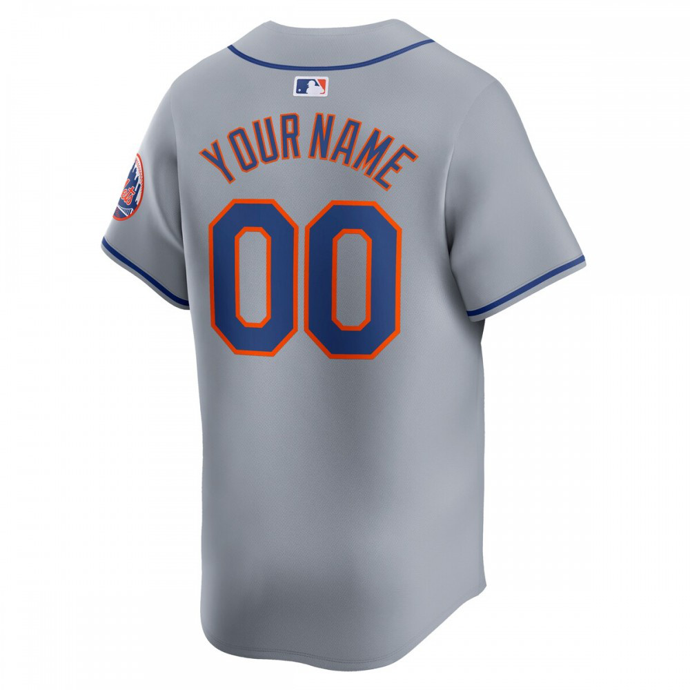 New York Mets Away Limited Custom Jersey - Gray-Pro Kit Vault | Brand New 26/27 Sports Jerseys