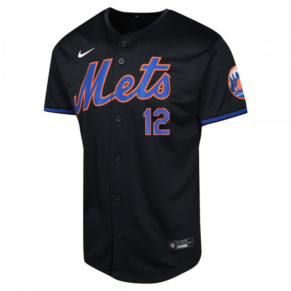 Francisco Lindor New York Mets Youth Alternate Limited Player Jersey - Black-Pro Kit Vault | Brand New 26/27 Sports Jerseys