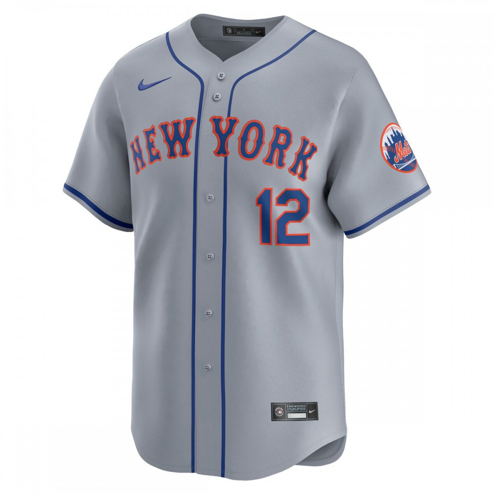 Francisco Lindor New York Mets Away Limited Player Jersey - Gray-Pro Kit Vault | Brand New 26/27 Sports Jerseys