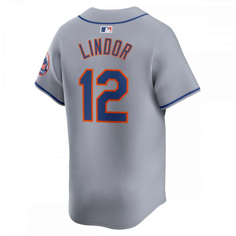 Francisco Lindor New York Mets Away Limited Player Jersey - Gray-Pro Kit Vault | Brand New 26/27 Sports Jerseys