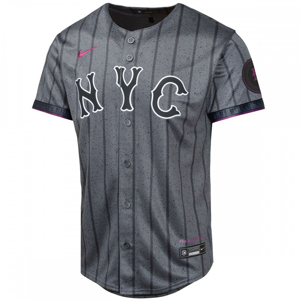 Francisco Lindor New York Mets Youth 2024 City Connect Limited Player Jersey - Graphite-Pro Kit Vault | Brand New 26/27 Sports Jerseys