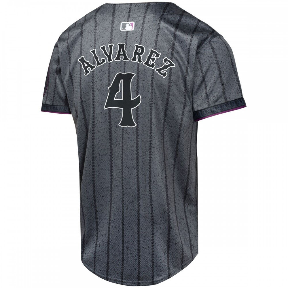 Francisco Alvarez New York Mets Youth 2024 City Connect Limited Player Jersey - Graphite-Pro Kit Vault | Brand New 26/27 Sports Jerseys