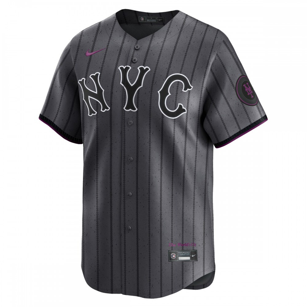 Pete Alonso New York Mets 2024 City Connect Limited Player Jersey - Graphite-Pro Kit Vault | Brand New 26/27 Sports Jerseys